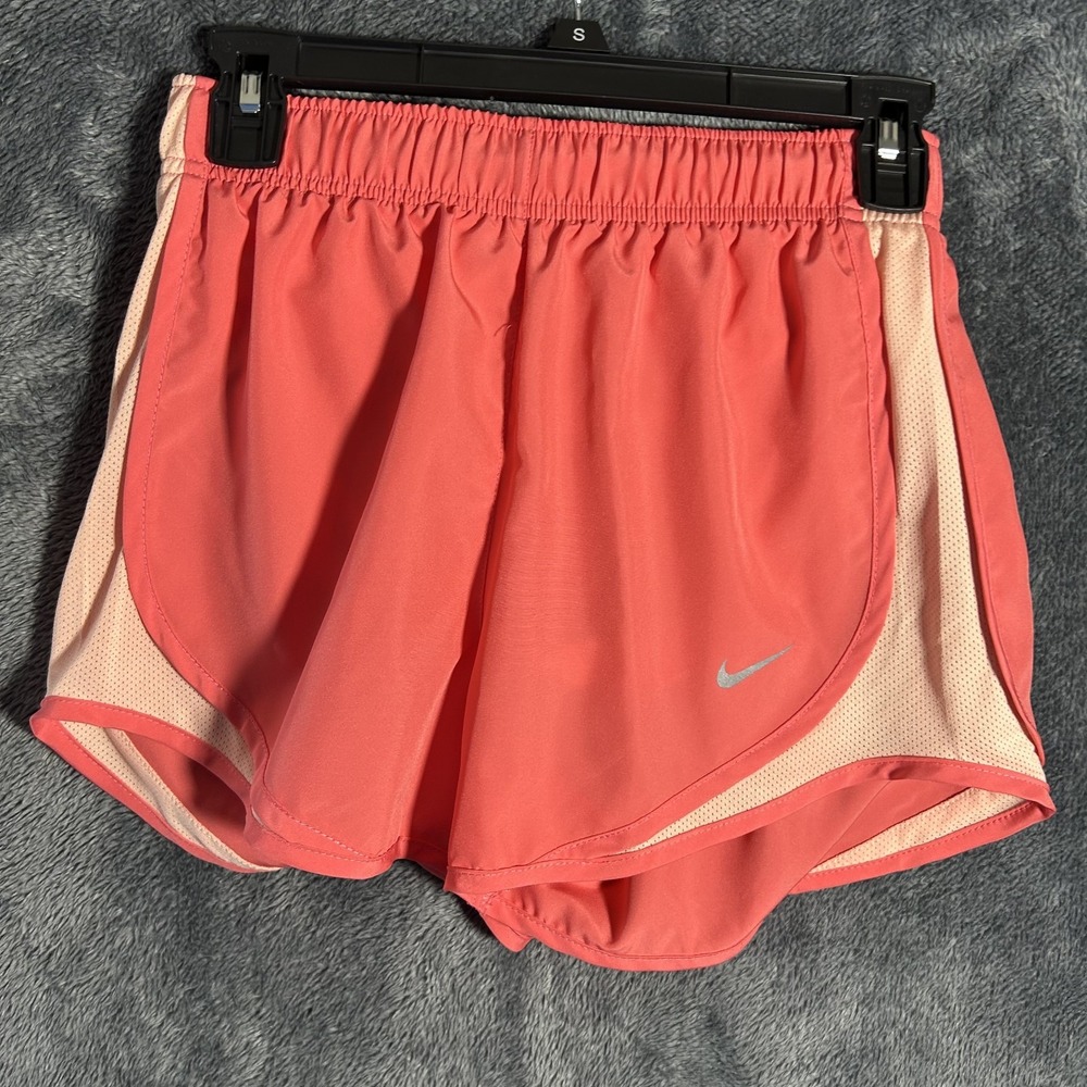 Nike Womens Size XS Orange Tempo Mid Rise 3" Brief Lined Athletic Shorts